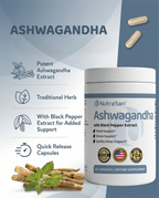 Ashwagandha with Black Pepper Extract - Stress Relief