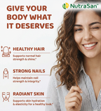 Biotin 20,000 mcg with Hydrolyzed Keratin, Vitamin C, Hyaluronic Acid and Zinc